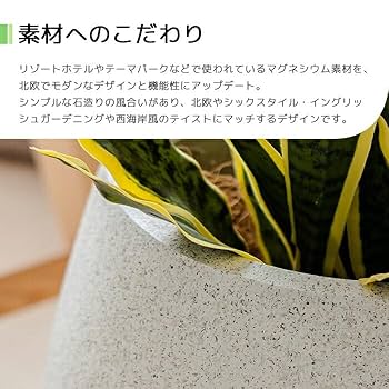Amazon.co.jp: JUHAN 大型 壺型マグネシウムプランター 高さ51cm